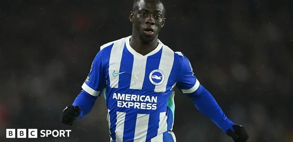 Игрок Brighton в синей форме на поле