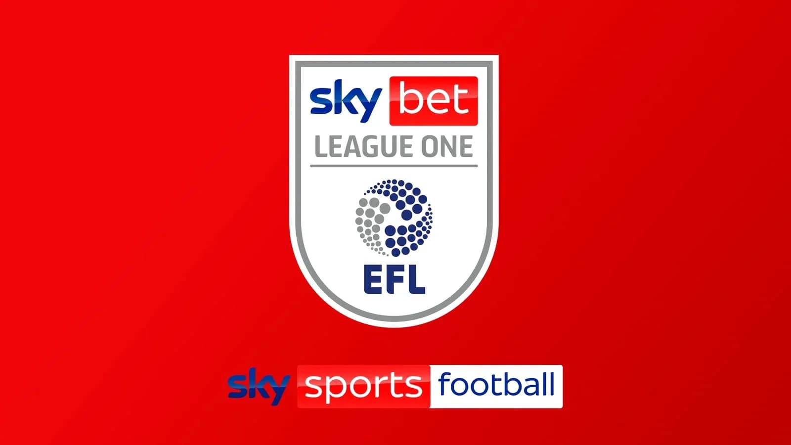 Логотип Sky Bet Лиги Один на красном фоне
