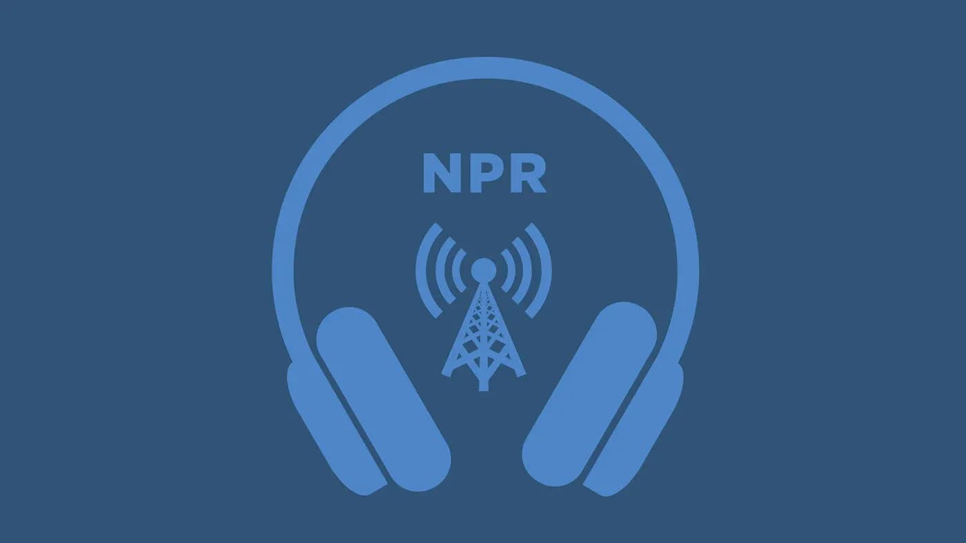 Логотип NPR с наушниками и антенной