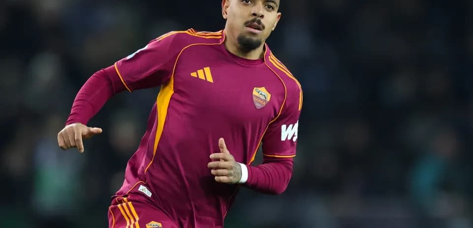 Игрок AS Roma в тренировочной форме