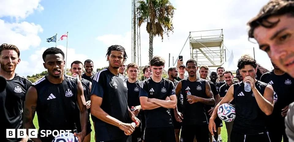 Футболисты Newcastle United на тренировочном сборе