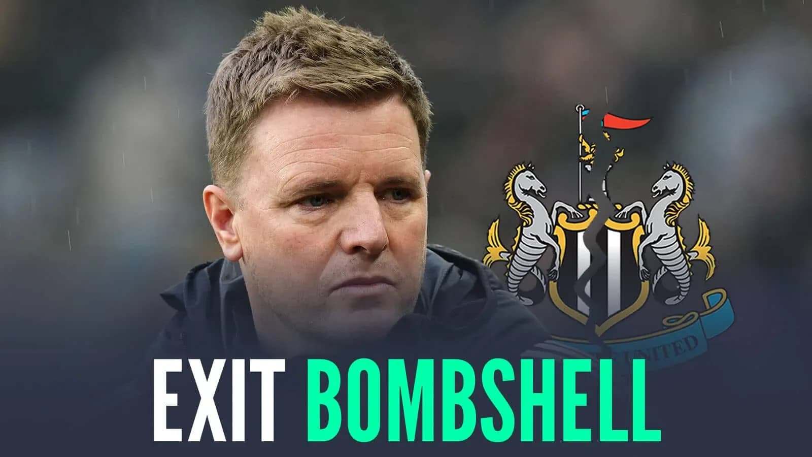 Тренер Newcastle United на фоне логотипа клуба