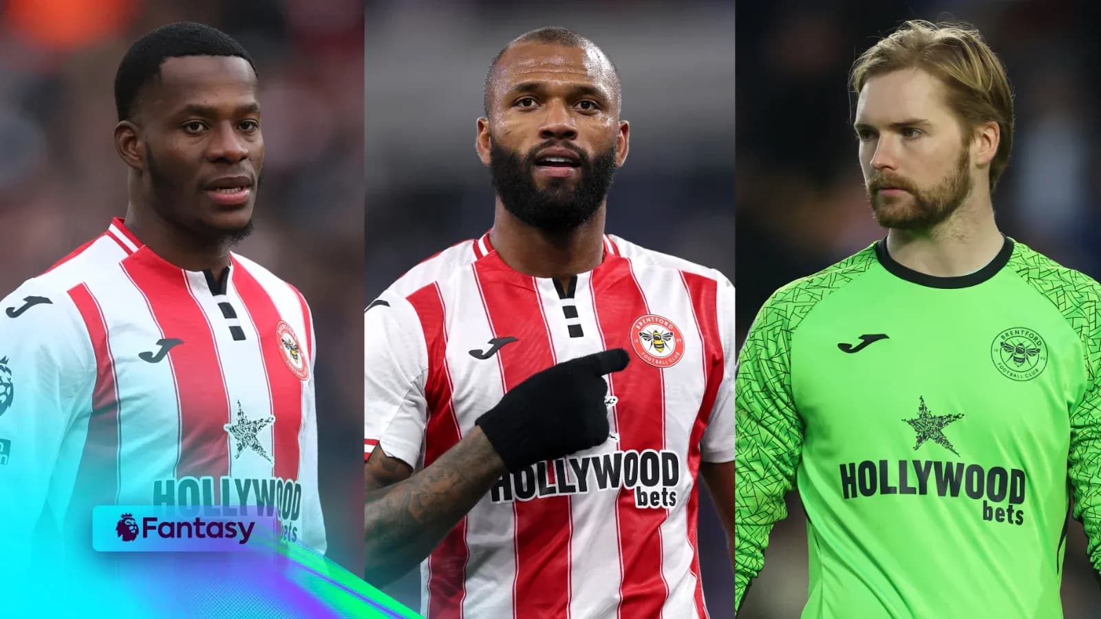 Три игрока Brentford в форме клуба на поле