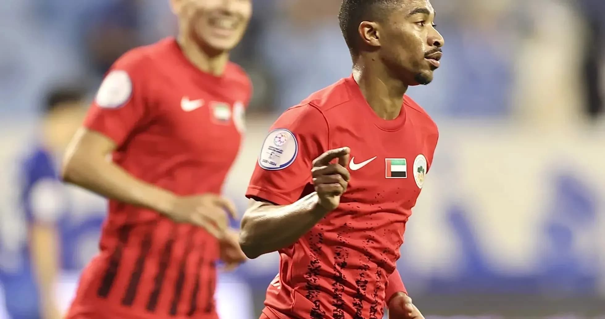 Игроки Al Sharjah U23 празднуют гол