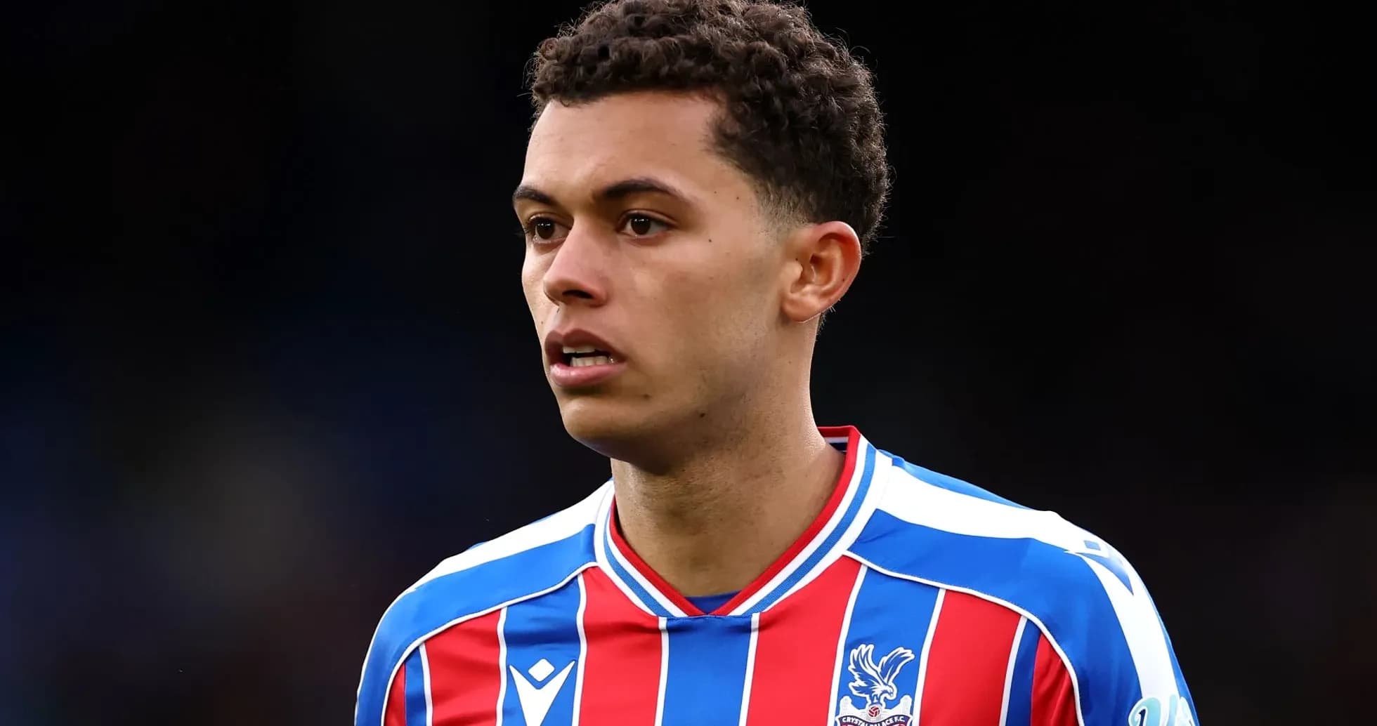 Игрок в форме Crystal Palace на поле