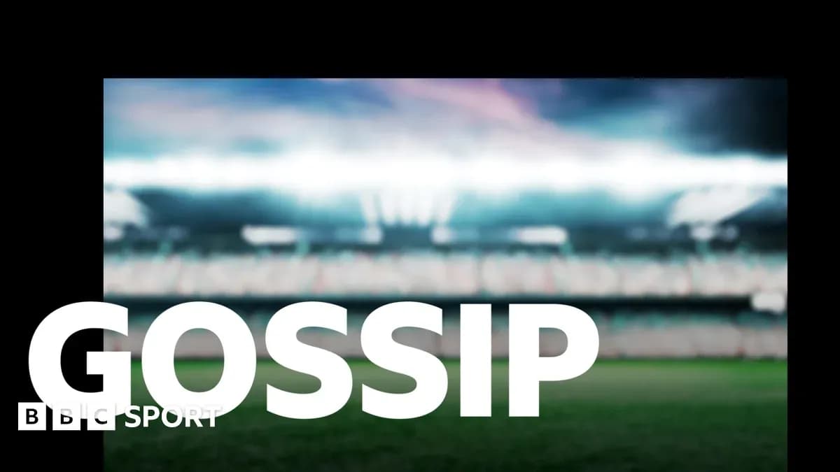 Размытое изображение стадиона с текстом 'GOSSIP'