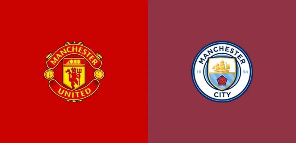 Логотипы Manchester United и Manchester City