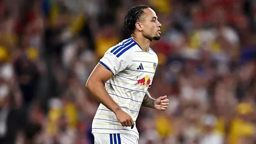 Игрок в форме Red Bull на поле матча