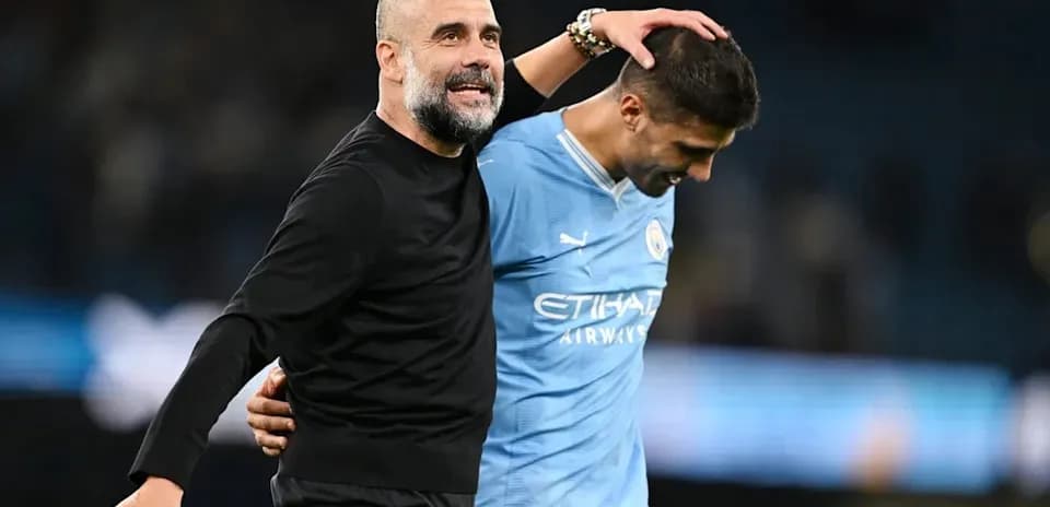 Тренер и игрок Manchester City после матча