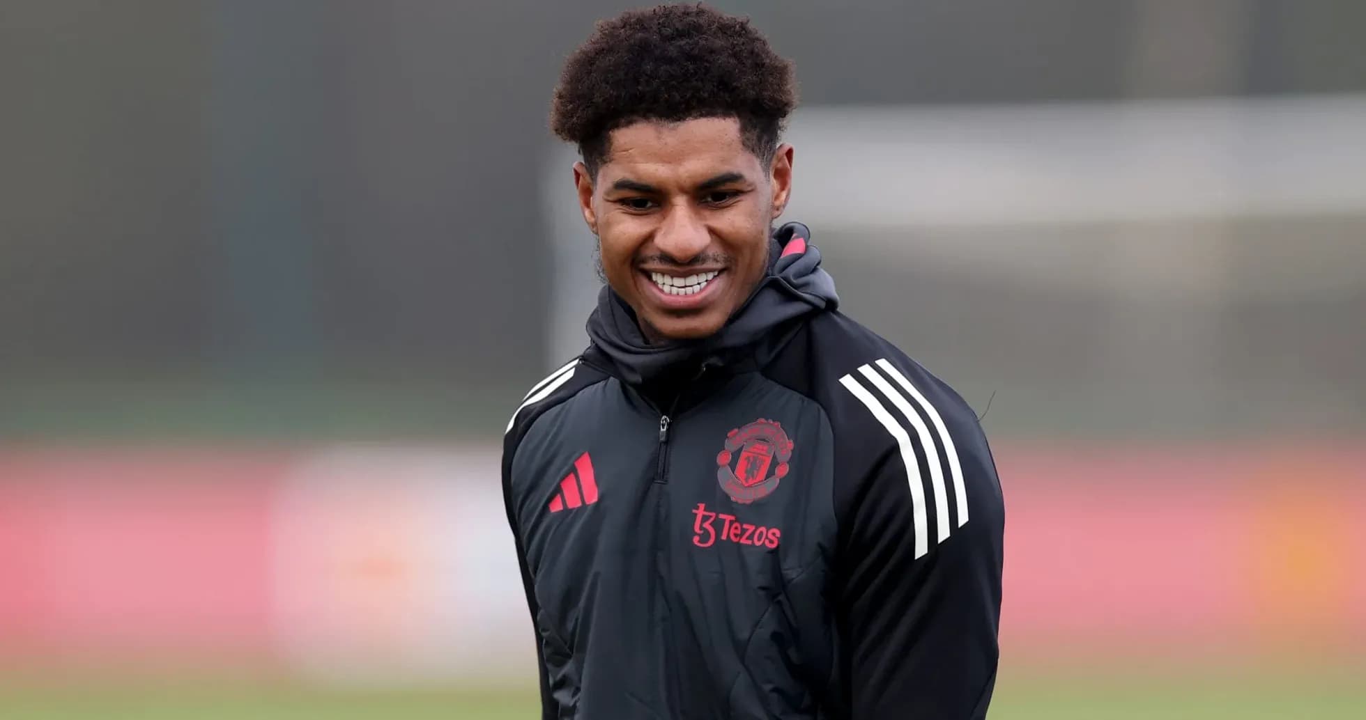 Игрок Manchester United на тренировочном поле