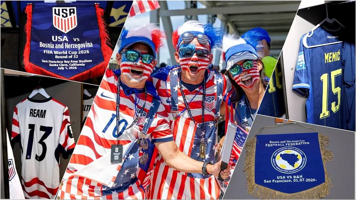 Фанаты США перед матчем с Боснией и Герцеговиной