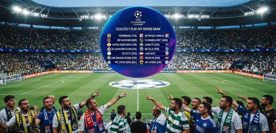 Champions League final play-off pairings announced.