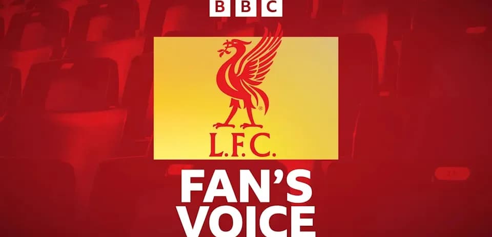 Логотип Liverpool FC с текстом Fan's Voice