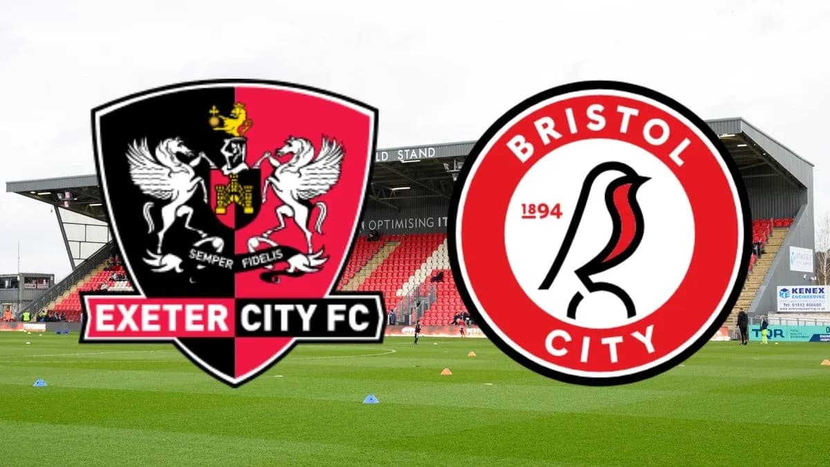 Logos of Exeter City FC and Bristol City
